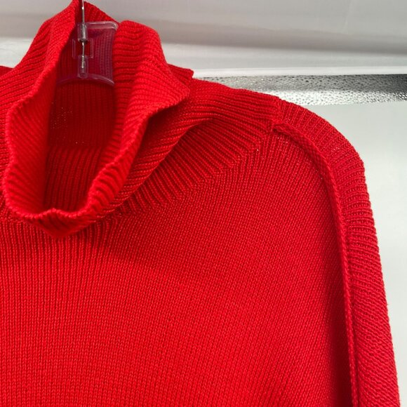 Emory Park Womens Turtleneck Knit Sweater Long Sleeve Red Size Small - Picture 4 of 9